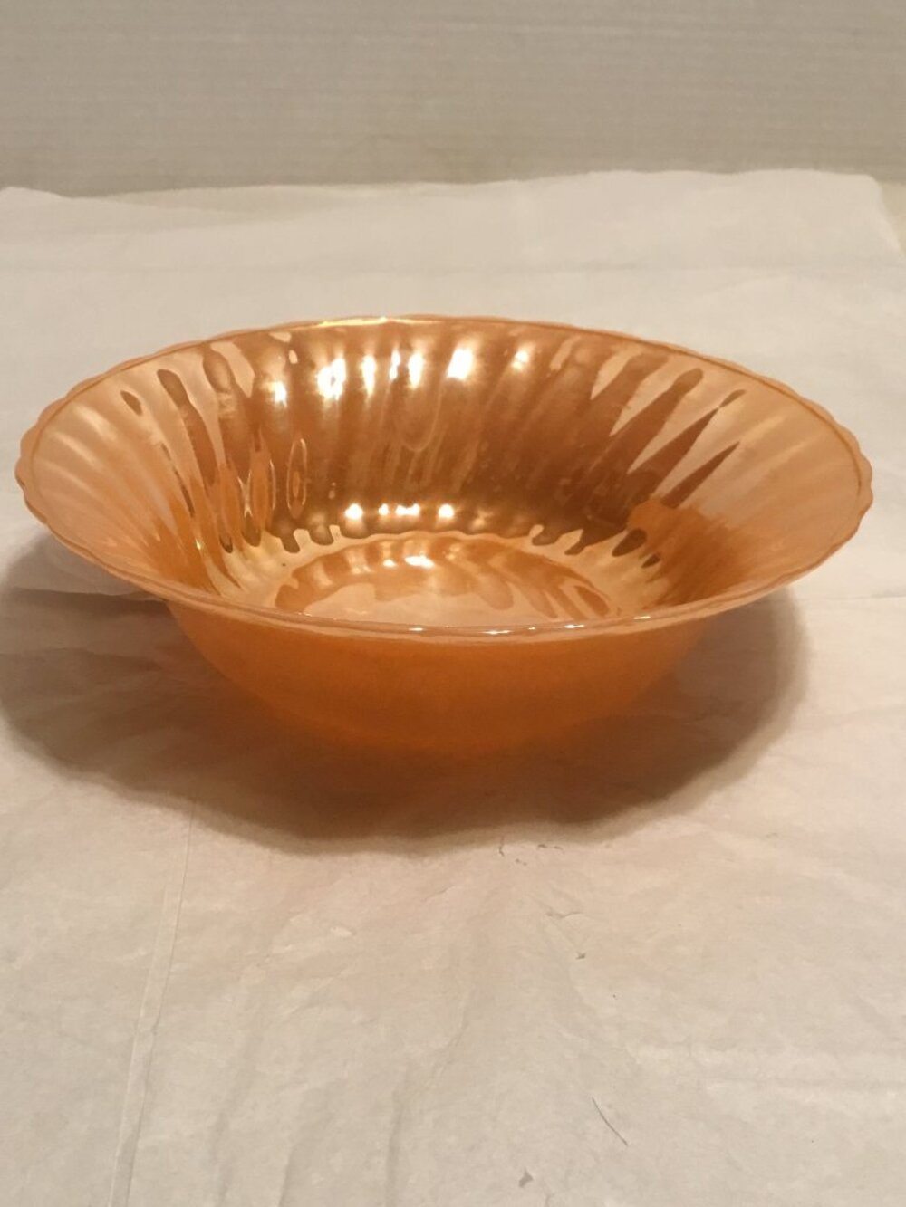 Vintage Fire-King mid-century modern Marigold 8 1/2-inch diameter bowl